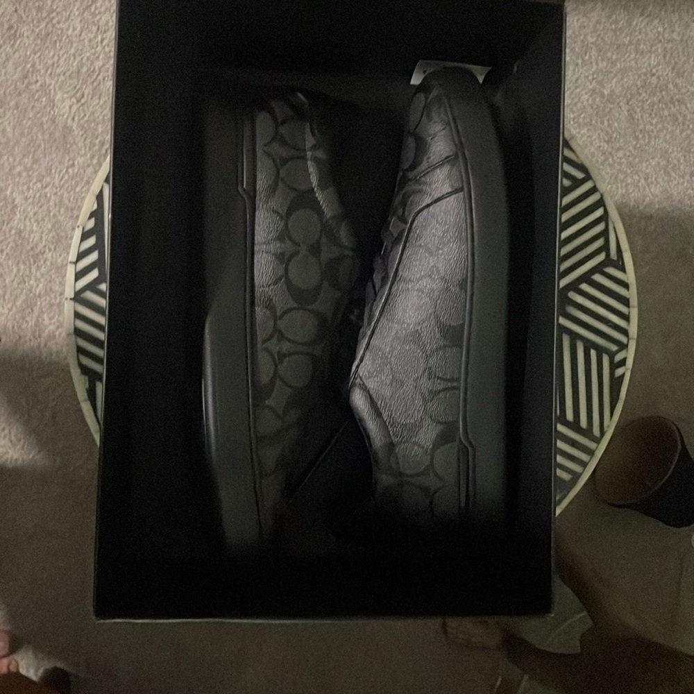 Coach - Men’s Lowline Sneakers Charcoal Black (New) - Picture 3 of 4